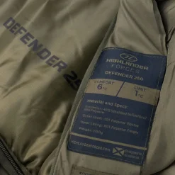 Highlander Forces Defender 250 Mumienschlafsack - Green< Sommerschlafsäcke|Mumienschlafsäcke