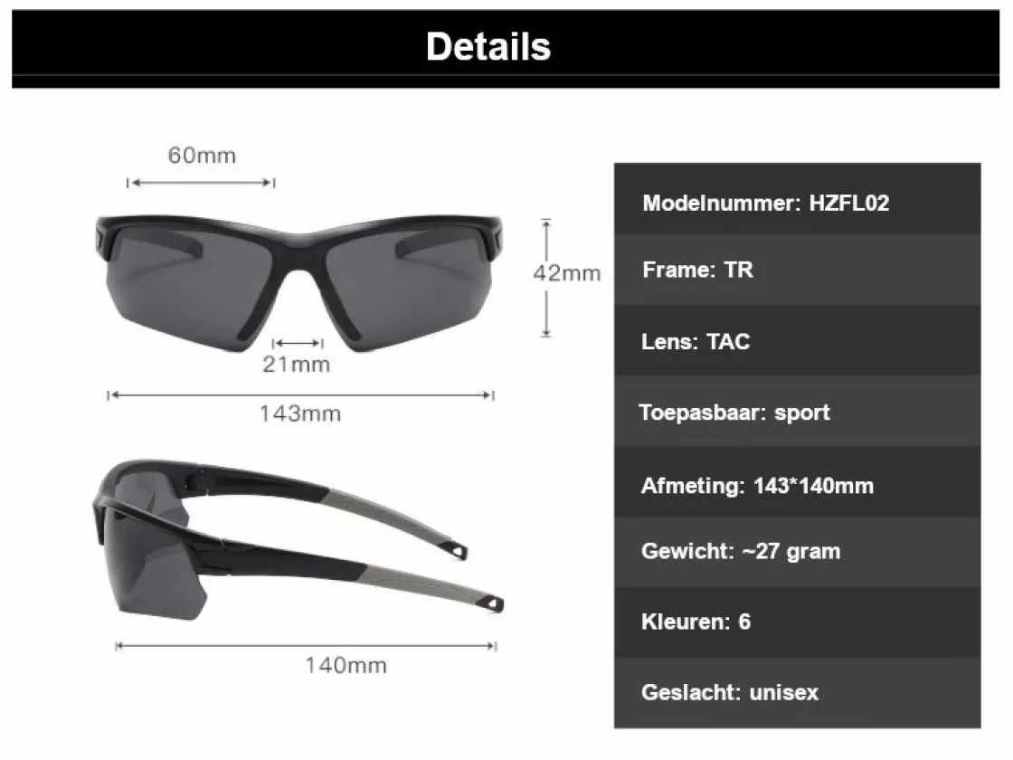 Hikr Sonnenbrillen^Fahrradbrille - Black