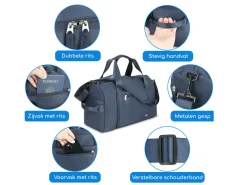 Hikr Reisetaschen & Sporttaschen^Reisetasche 45x35x20 cm Wochenendtasche - Purple