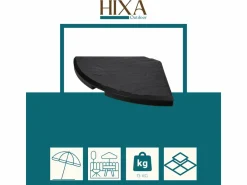 HIXA Aktive Sonnenschirmfüße & -Halter^HIXA Beton Set von 4 Sonnenschirmfliesen - Black