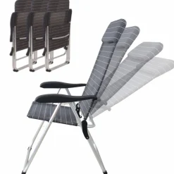 HIXA Aktive HIXA Camping Klappstuhl - 4er-Set< Campingstühle Mit Verstellbarer Rückenlehne|Klappstühle