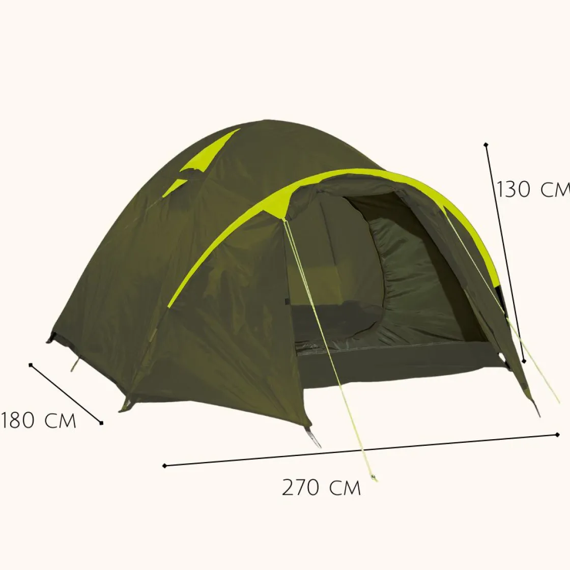 HIXA Aktive 2 Personen Kuppelzelte|Trekkingzelte^HIXA 2-Personen Green Kuppelzelt