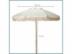 HIXA Aktive Sonnenschirme^HIXA Sonnenschirm mit Holzständer - Beige
