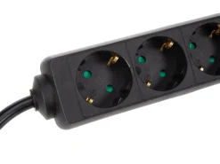 Markenlos Schuko Steckdosen-HQ-Power 4-fach Leiste mit Schrumpfschlauch - 1,5 Meter