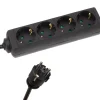 Markenlos HQ-Power 4-fach Leiste mit Schrumpfschlauch - 5 Meter< Schuko Steckdosen