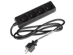 Markenlos HQ-Power 4-fach Leiste mit Schrumpfschlauch - 1,5 Meter< Schuko Stecker