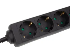 Markenlos Schuko Stecker-HQ-Power 4-fach Leiste mit Schrumpfschlauch - 1,5 Meter