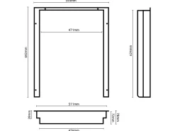 Hyckes HyFridge 65 flush mount Einbaurahmen< Kühlartikel Zubehör