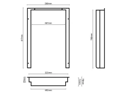 Hyckes Kühlartikel Zubehör^HyFridge 85 flush mount Einbaurahmen