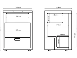 Hyckes Kühlschränke-HyFridge 65 Kompressor Kühlschrank