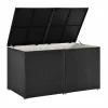 Markenlos Auflagenboxen-Ikaria Polyrattan schwarze Auflagenbox