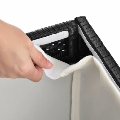 Markenlos Auflagenboxen-Ikaria Polyrattan schwarze Auflagenbox