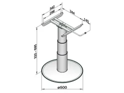 Ilse Technik Ilse runder, freistehender Tischfuß< Tischbeine & Tischplatten