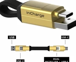 Rolling Square Tv Kabel & Stecker^Incharge 6 Ladekabel - Gold