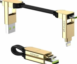 Rolling Square Tv Kabel & Stecker-inCharge X Ladekabel - Gold