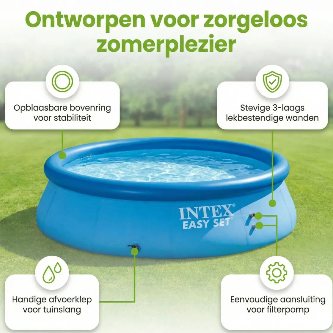Intex Aufblasbare Pools^easy set 396x84cm pool