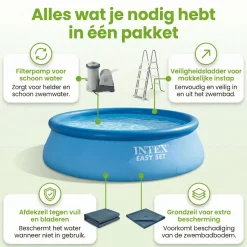 Intex Aufblasbare Pools^easy set 457x107cm pool – 6-teilig