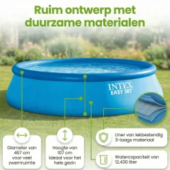 Intex Aufblasbare Pools^easy set 457x107cm pool – 6-teilig