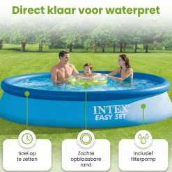 Intex Aufblasbare Pools^easy set 366x76cm pool – 3-teilig