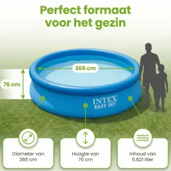 Intex Aufblasbare Pools^easy set 366x76cm pool – 3-teilig