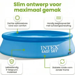 Intex Aufblasbare Pools^easy set 305x76cm pool – 3-teilig