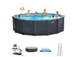 Intex Aufstellpools^graphite panel 478x124cm pool – 5-teilig