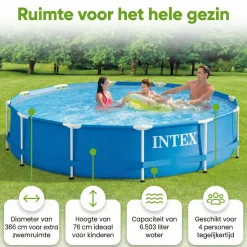 Intex Aufstellpools^metal frame 366x76cm pool