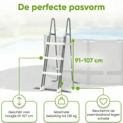 Intex Pool Zubehör^Poolleiter mit extra sicherheit - 107 cm
