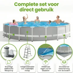 Intex prism frame 549x122cm pool – 6-teilig< Aufstellpools