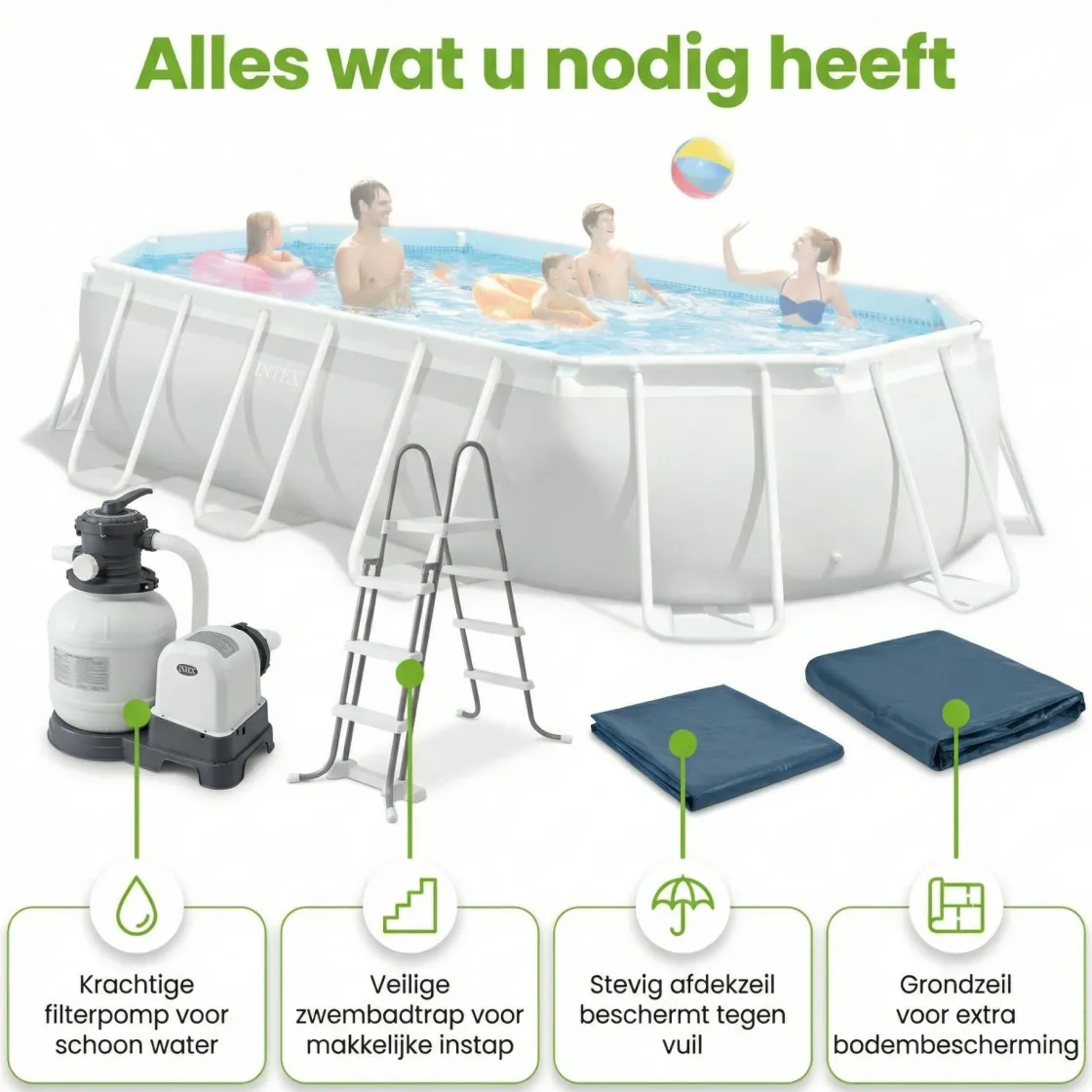 Intex Aufstellpools^prism frame 503x274x122cm pool – 6-teilig