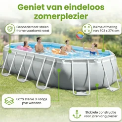 Intex Aufstellpools^prism frame 503x274x122cm pool – 6-teilig