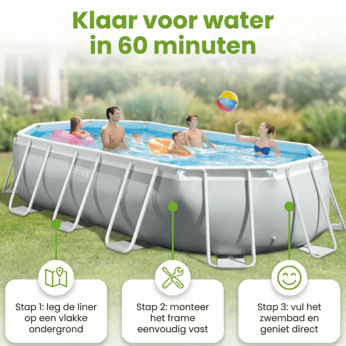 Intex Aufstellpools^prism frame 503x274x122cm pool – 6-teilig