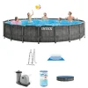 Intex Aufstellpools-prism greywood 549x122cm pool – 6-teilig