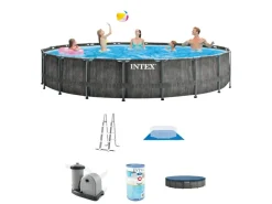 Intex Aufstellpools-prism greywood 549x122cm pool – 6-teilig
