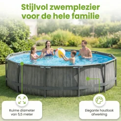 Intex Aufstellpools-prism greywood 549x122cm pool – 6-teilig