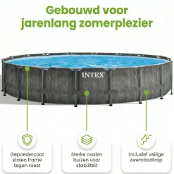 Intex Aufstellpools-prism greywood 549x122cm pool – 6-teilig