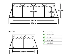 Intex Aufstellpools-Prism Oval 503 x 274 Rahmenpool mit Filter