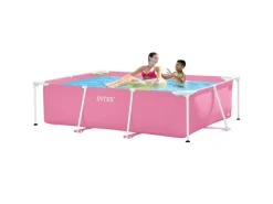 Intex Aufstellpools^rechteck frame 220x150x60cm pool - pink