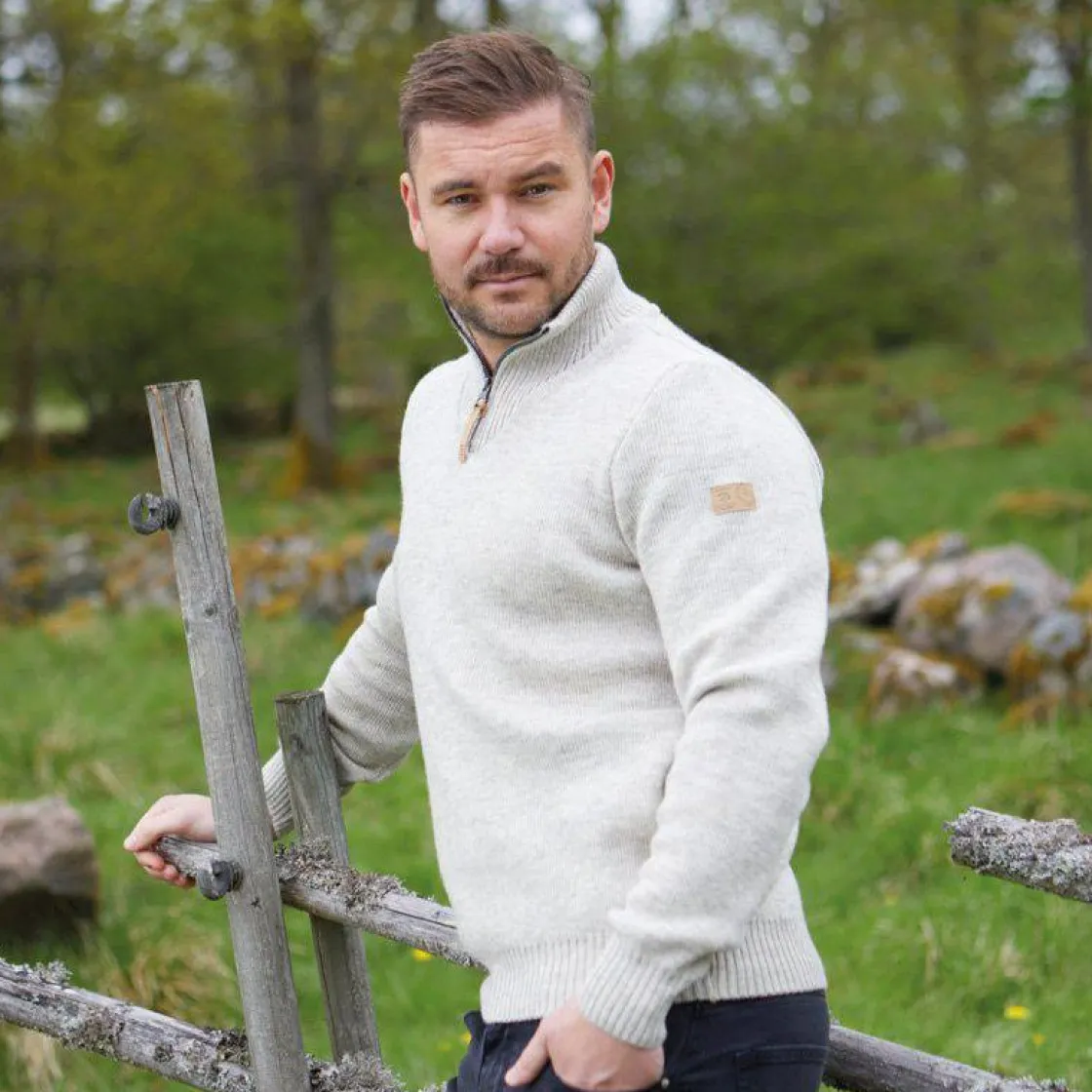 Ivanhoe Fleecejacken & Pullover-Elm Coffee Bean Herren Wollpullover