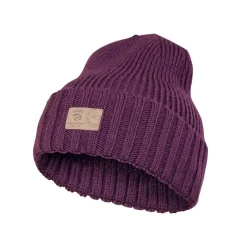 Ivanhoe Mützen-Ipsum Rippstrickmütze aus Wolle - Purple