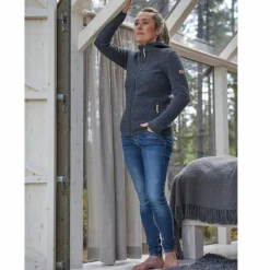 Ivanhoe Fleecejacken & Pullover^Morel Hood blaue Damen Jacke