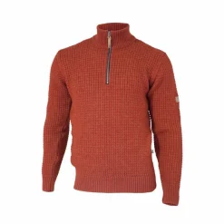 Ivanhoe Moritz Half-Zip Herrenpullover - Rot< Fleecejacken & Pullover