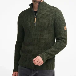 Ivanhoe Moritz Half-Zip Herrenpullover - Rot< Fleecejacken & Pullover