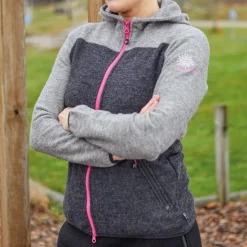 Markenlos Fleecejacken & Pullover^Ivanhoe Zoya Hood Grey Wolle Damen Jacke