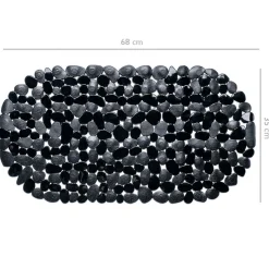 IVOL 68 x 35 cm Rutschfeste Badematte - Black< Badematten