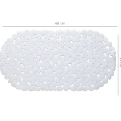 IVOL Badematten-68 x 35 cm Rutschfeste Badematte - White