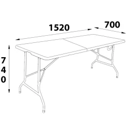 IVOL 152 x 70 Klappbarer Campingtisch< Campingtische Klappbar
