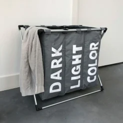 IVOL 3-Fach-Organizer-Wäschekorb - Grey< Waschkörbe