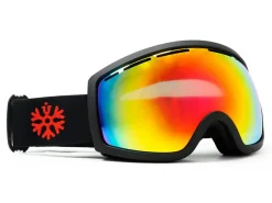 IVOL Skibrillen-schwarz Rotes Spiegelglas Skibrille