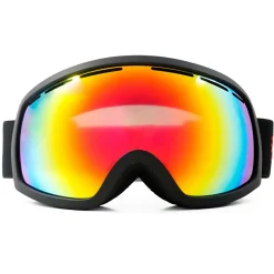 IVOL Skibrillen-schwarz Rotes Spiegelglas Skibrille